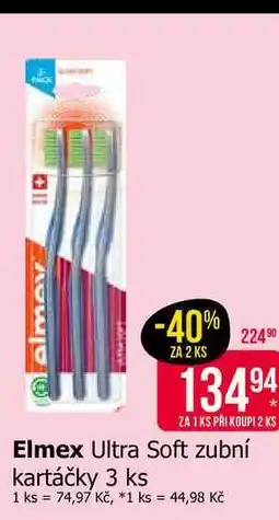 Teta Elmex Ultra Soft zubní kartáčky 3 ks nabídka