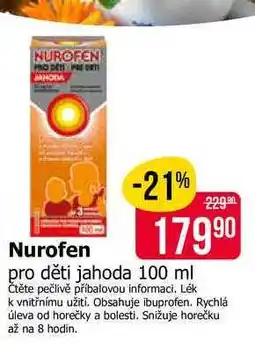 Teta NUROFEN pro děti jahoda nabídka
