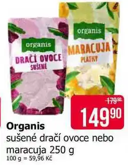 Teta Organis sušené dračí ovoce nebo maracuja nabídka