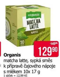 Teta Organis matcha latte, sypká směs k přípravě čajového nápoje s mlékem nabídka