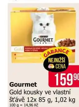 Teta GOURMET Gold kousky ve vlastní šťávě 12x 85 g, 1,02 kg nabídka