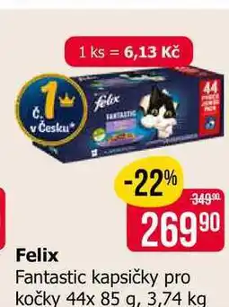 Teta Fantastic kapsičky pro kočky 44x 85 g, 3,74 kg nabídka