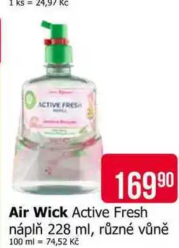 Teta Air Wick Active Fresh náplň 228 ml, různé vůně nabídka