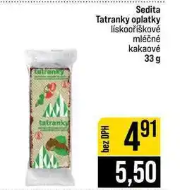 Jip Sedita Tatranky oplatky lískooříškové mléčné kakaové nabídka