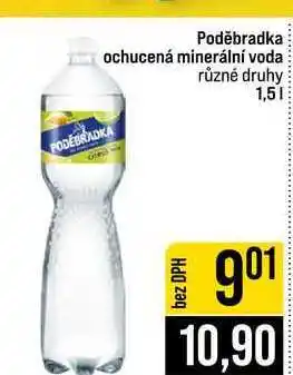 Jip Poděbradka ochucená minerální voda různé druhy nabídka