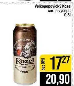 Jip Velkopopovický Kozel černé výčepní nabídka