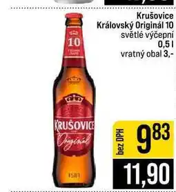 Jip Krušovice Královský Originál 10 světlé výčepní nabídka