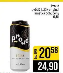 Jip Proud světlý ležák original limetka ochucený nabídka