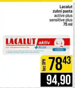 Jip Lacalut zubní pasta active plus sensitive plus nabídka