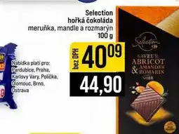 Jip Selection hořká čokoláda meruňka, mandle a rozmarýn nabídka