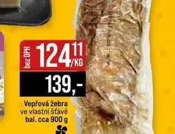 Jip Vepřová žebra ve vlastní šťávě bal. cca nabídka