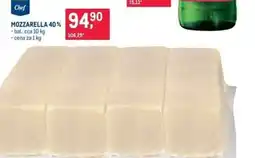 Makro Mozzarella 40 % nabídka