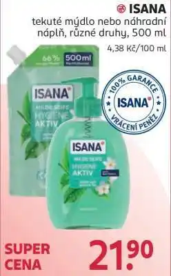 Rossmann ISANA tekuté mýdlo nebo náhradní náplň nabídka