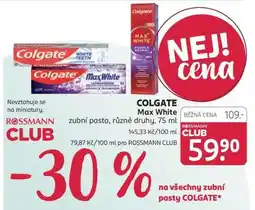 Rossmann Colgate Max White nabídka