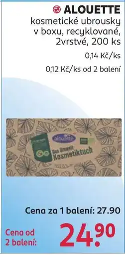 Rossmann ALOUETTE kosmetické ubrousky nabídka