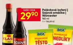 Hruška POLÉVKOVÉ KOŘENÍ, SÓJOVÁ OMÁČKA, WORCESTER nabídka