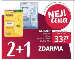 Rossmann GARNIER pleťová tissue maska nabídka