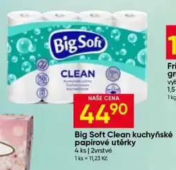 Hruška Big Soft Clean kuchyňské papírové utěrky nabídka
