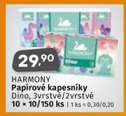 Coop Harmony papírové kapesníky nabídka