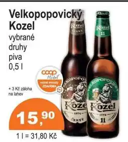 COOP DISKONT Velkopopovický Kozel nabídka