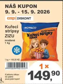 COOP DISKONT Kuřecí stripsy Zizu nabídka