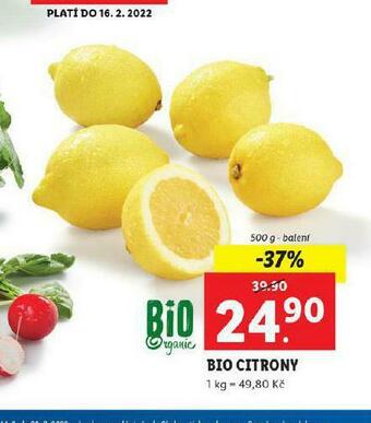 Lidl Bio citrony nabídka