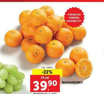 Lidl Mandarinky nabídka