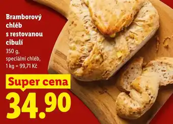 Bramborový chléb s restovanou cibulí