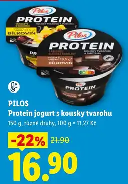 Lidl Pilos Protein jogurt s kousky tvarohu nabídka