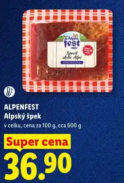 Lidl Alpenfest alpský špek nabídka