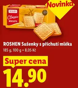 Lidl Roshen sušenky s příchutí mléka nabídka