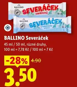 Lidl Ballino severáček nabídka