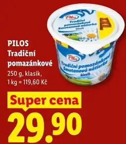 Lidl Pilos tradiční pomazánkové nabídka