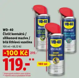 Lidl Wd-40 čistič kontaktů / silikonové mazivo / bílá lithiová vazelína nabídka