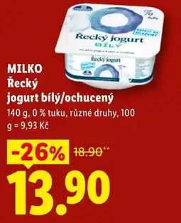 Lidl Milko řecký jogurt bílý/ochucený nabídka