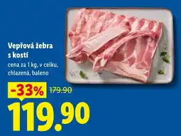 Lidl Vepřová žebra s kostí nabídka