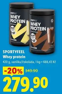 Lidl Sportyfeel whey protein nabídka