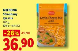 Lidl Milbona strouhaný sýr mix nabídka