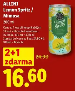 Lidl Allini Lemon Spritz / Mimosa nabídka