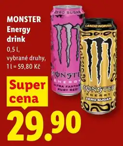 Lidl Monster Energy drink nabídka