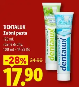 Lidl Dentalux zubní pasta nabídka