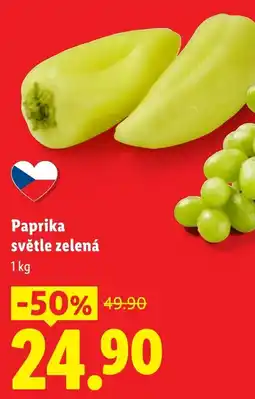 Lidl Paprika světle zelená nabídka