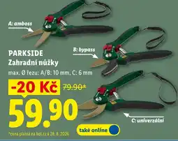 Lidl Parkside zahradní nůžky nabídka