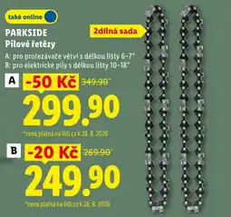 Lidl Parkside pilové řetězy nabídka