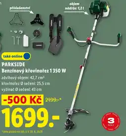 Lidl Parkside benzínový křovinořez 1 350 W nabídka