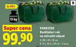Lidl Parkside rozkládací vak na zahradní odpad nabídka
