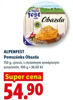 Lidl Alpenfest pomazánka obazda nabídka