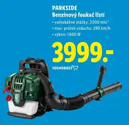 Lidl Parkside benzínový foukač listí nabídka