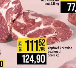 Jip Vepřová krkovice bez kosti cca 3 kg 1kg nabídka