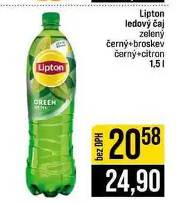 Jip Lipton ledový čaj černý+broskev zelený černý+citron 1,5l nabídka